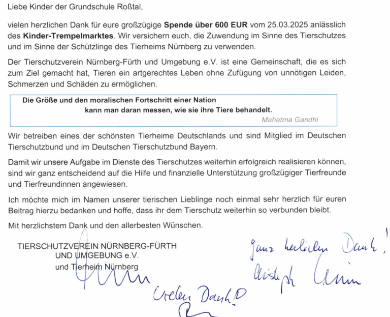 Tierheimspende